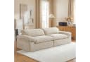 Vesgantti Big-Sofa 3-Sitzer Cord Couch Beige Boneless Bild 2