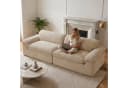 Vesgantti Big-Sofa 3-Sitzer Cord Couch Beige Boneless Bild 5