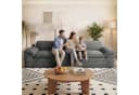 Vesgantti Big-Sofa 3-Sitzer Cord Couch grau Boneless Design Bild 1