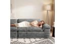 Vesgantti Big-Sofa 3-Sitzer Cord Couch grau Boneless Design Bild 3