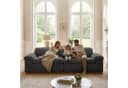 Vesgantti Big-Sofa 3-Sitzer Cord Couch grau Boneless Design Bild 4