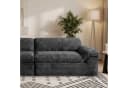 Vesgantti Big-Sofa 3-Sitzer Cord Couch Schwarz Boneless Bild 3
