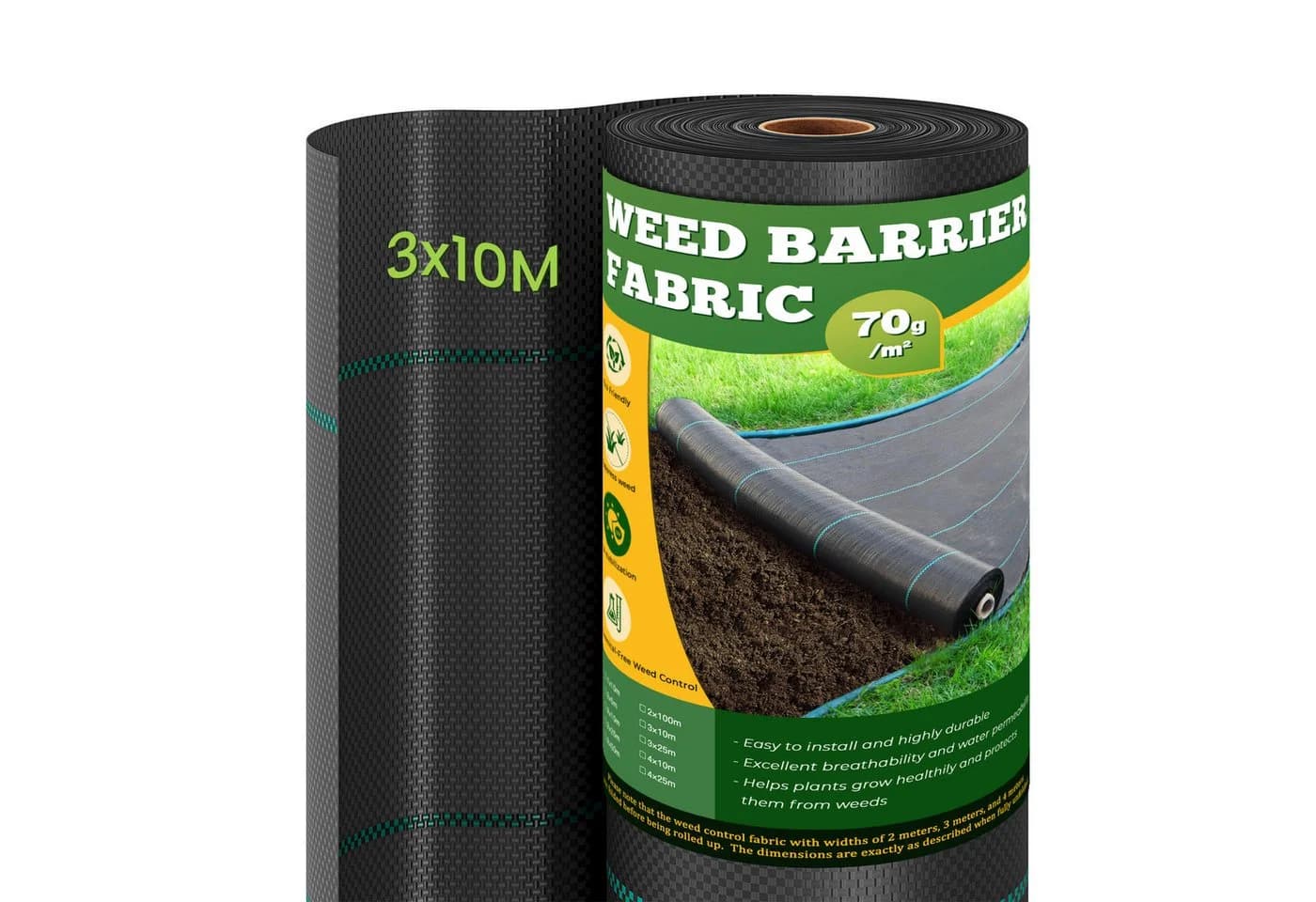 OUNUO Unkrautvlies 90g/m² Schwarz Gartenvlies Unkrautfolie - Bild 2