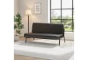 OUNUO Sofa 2 Sitzer Schwarz Metallrahmen Bild 2