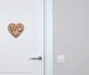 Clever-Kauf-24 WC Türschild "WC" in Herzform Holzoptik Bild 3