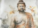 Clever-Kauf-24 Scheibengardine Buddha Natur Stangendurchzug Bild 1