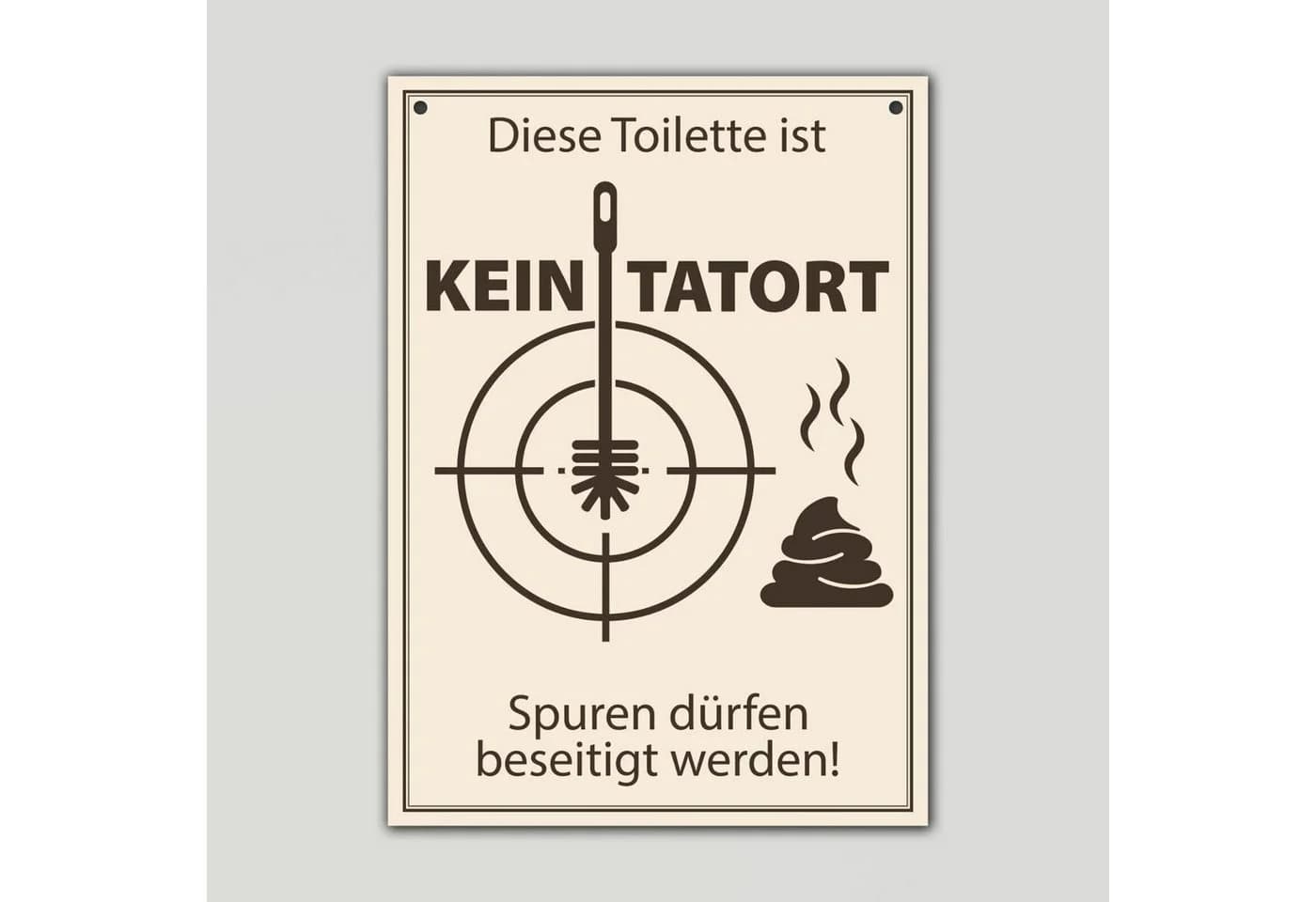 Clever-Kauf-24 Metallbild WC Schild Humorvoll Alu Dibond - Bild 2