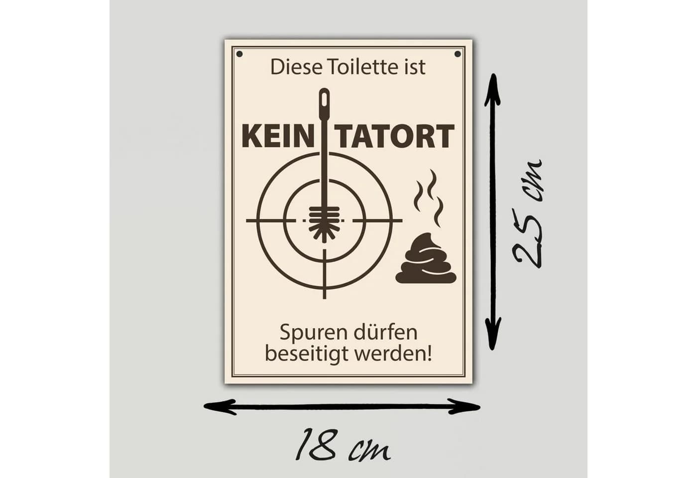 Clever-Kauf-24 Metallbild WC Schild Humorvoll Alu Dibond - Bild 3