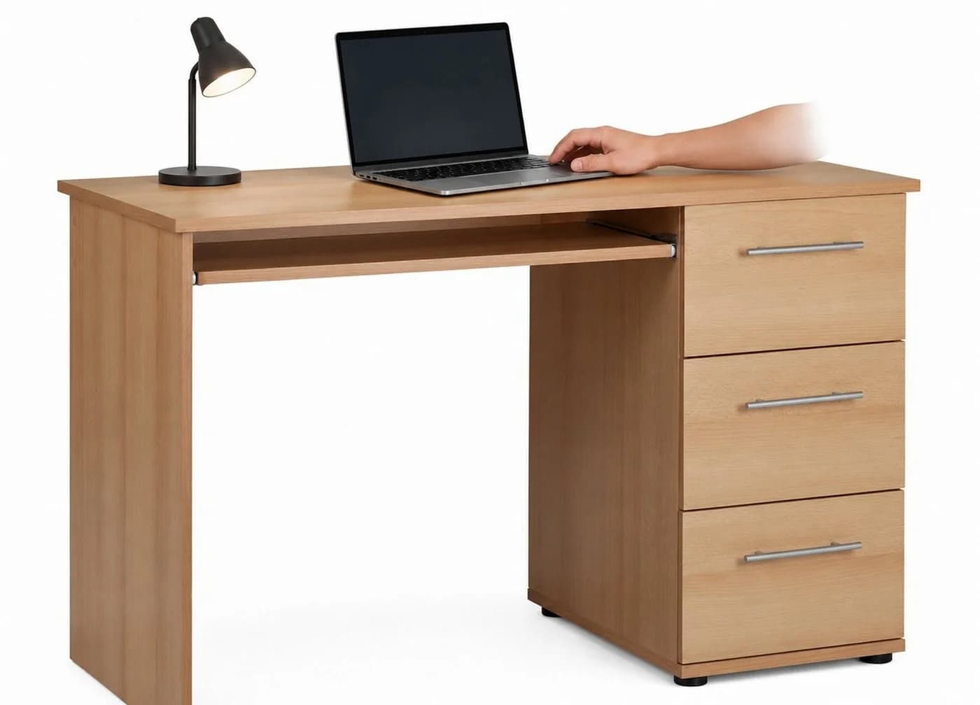 bv-vertrieb Schreibtisch PC Tisch Wildbuche Dekor mit Tastaturauszug - Bild 2