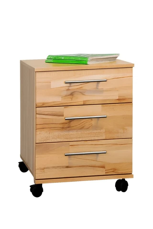 bv-vertrieb Rollcontainer Kernbuche 3 Schubkästen