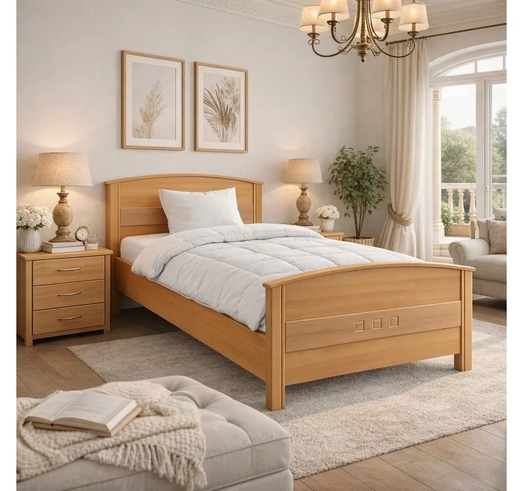 bv-vertrieb Seniorenbett Komfortbett 100x200 Buche dekor