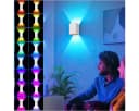 POPOLIC Wandleuchte 2 x LED-Wandleuchten für den Innenbereich mit RGB-Beleuchtung und Fernbedienung Bild 1