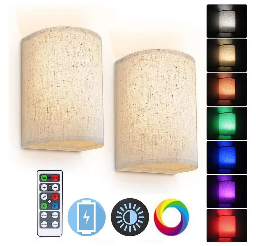 POPOLIC LED Wandleuchte 2x RGB & Dimmfunktion Kabellos - Bild 2