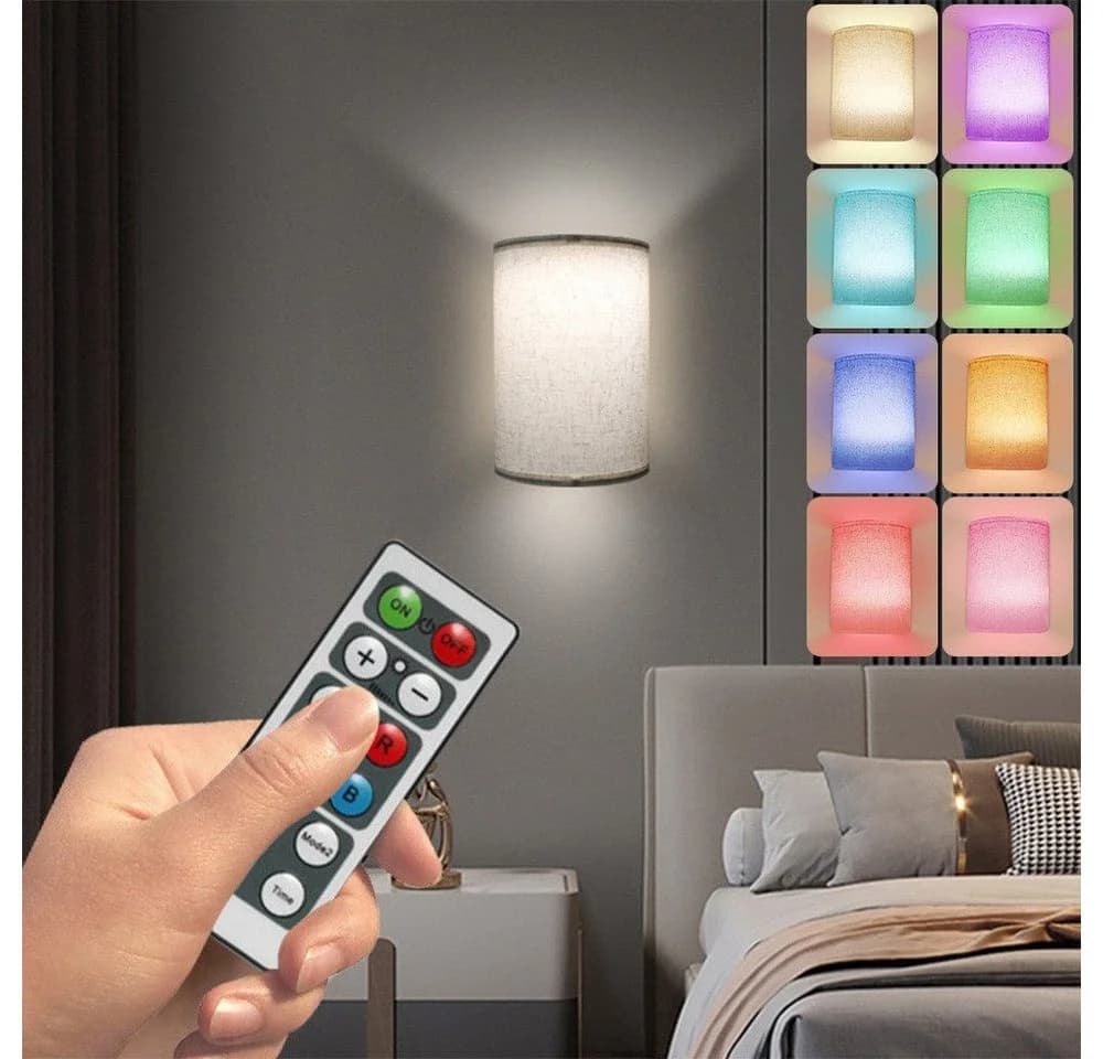 POPOLIC LED Wandleuchte 2x RGB & Dimmfunktion Kabellos - Bild 4