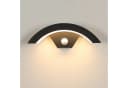 Riserva LED Außenwandleuchte U-Form Schwarz mit Bewegungssensor IP65 Bild 2