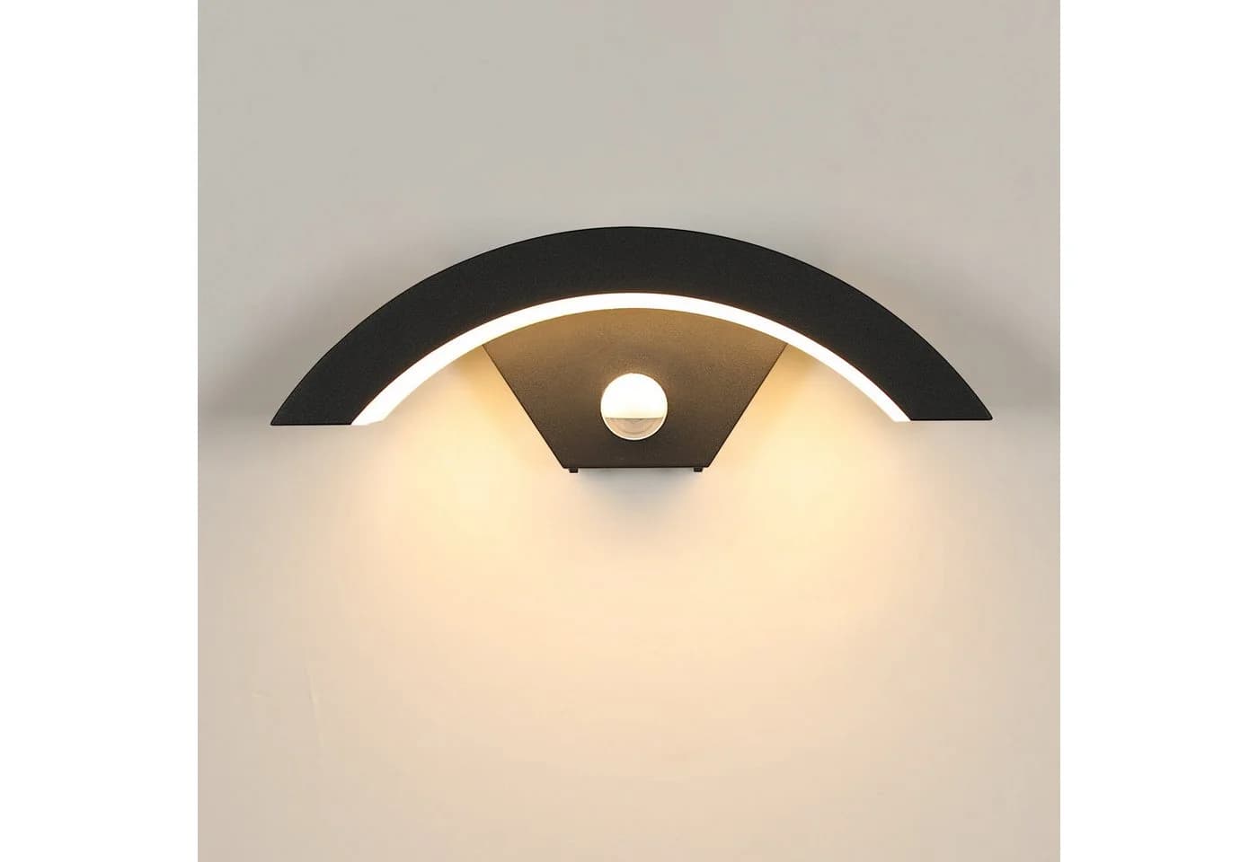 Riserva LED Außenwandleuchte U-Form Schwarz mit Bewegungssensor IP65 - Bild 2