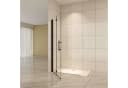 AICA Walk-in-Dusche Falttür 6mm NANO ESG Mattschwarz Bild 3