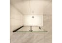 AICA Walk-in-Dusche Falttür 6mm NANO ESG Mattschwarz Bild 5