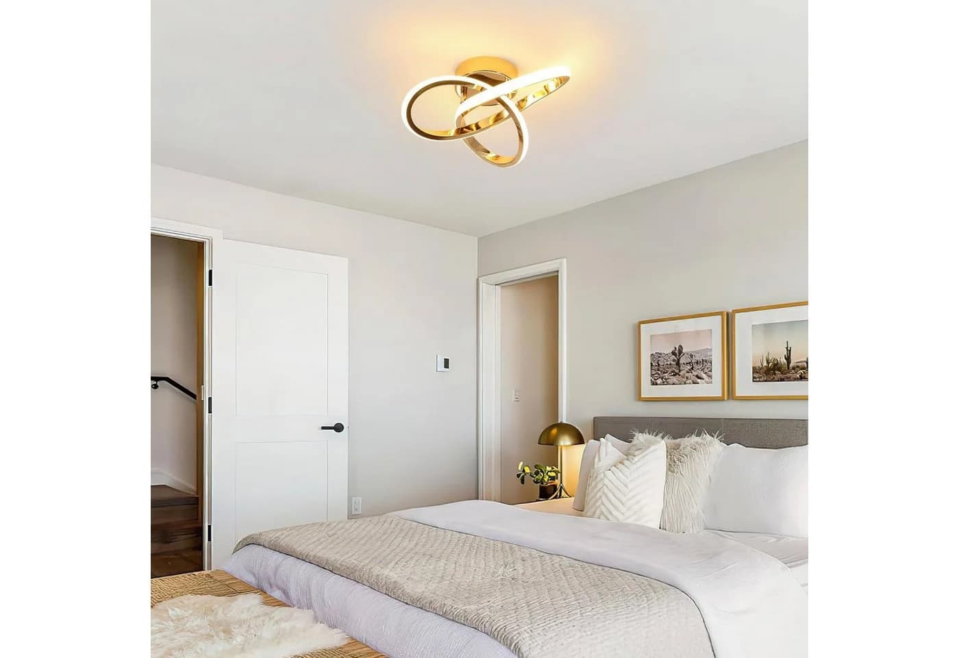 Riserva LED Deckenleuchte Kleeblatt Gold 22W 3000K Warmweiß Modern - Bild 3