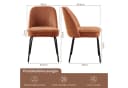 JYMTOM Esszimmerstuhl Samt Orange 2er Set mit Federkissen Bild 1