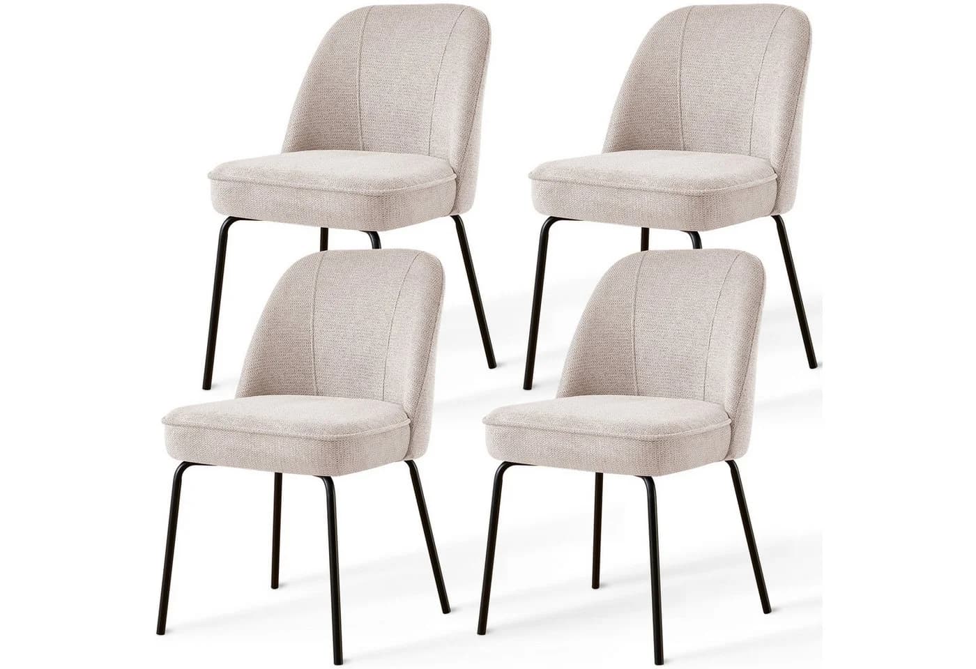 JYMTOM Esszimmerstuhl Samt Beige 4 Stück - Bild 2