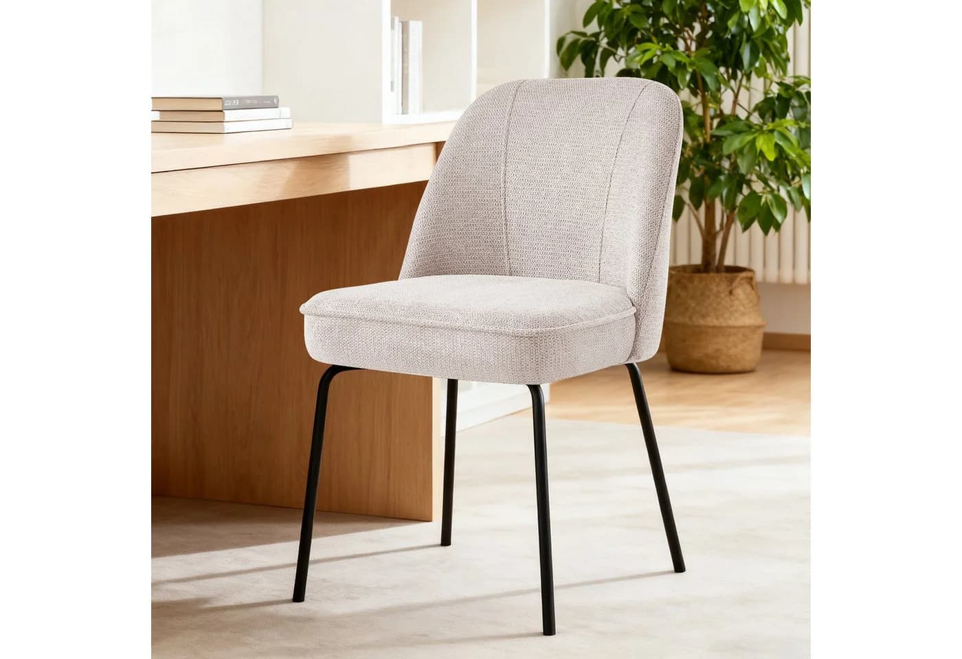 JYMTOM Esszimmerstuhl Samt Beige 4 Stück - Bild 4