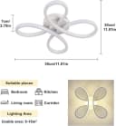 Riserva LED Deckenleuchte Blumen Weiß 30W Neutralweiß 4000K Bild 4