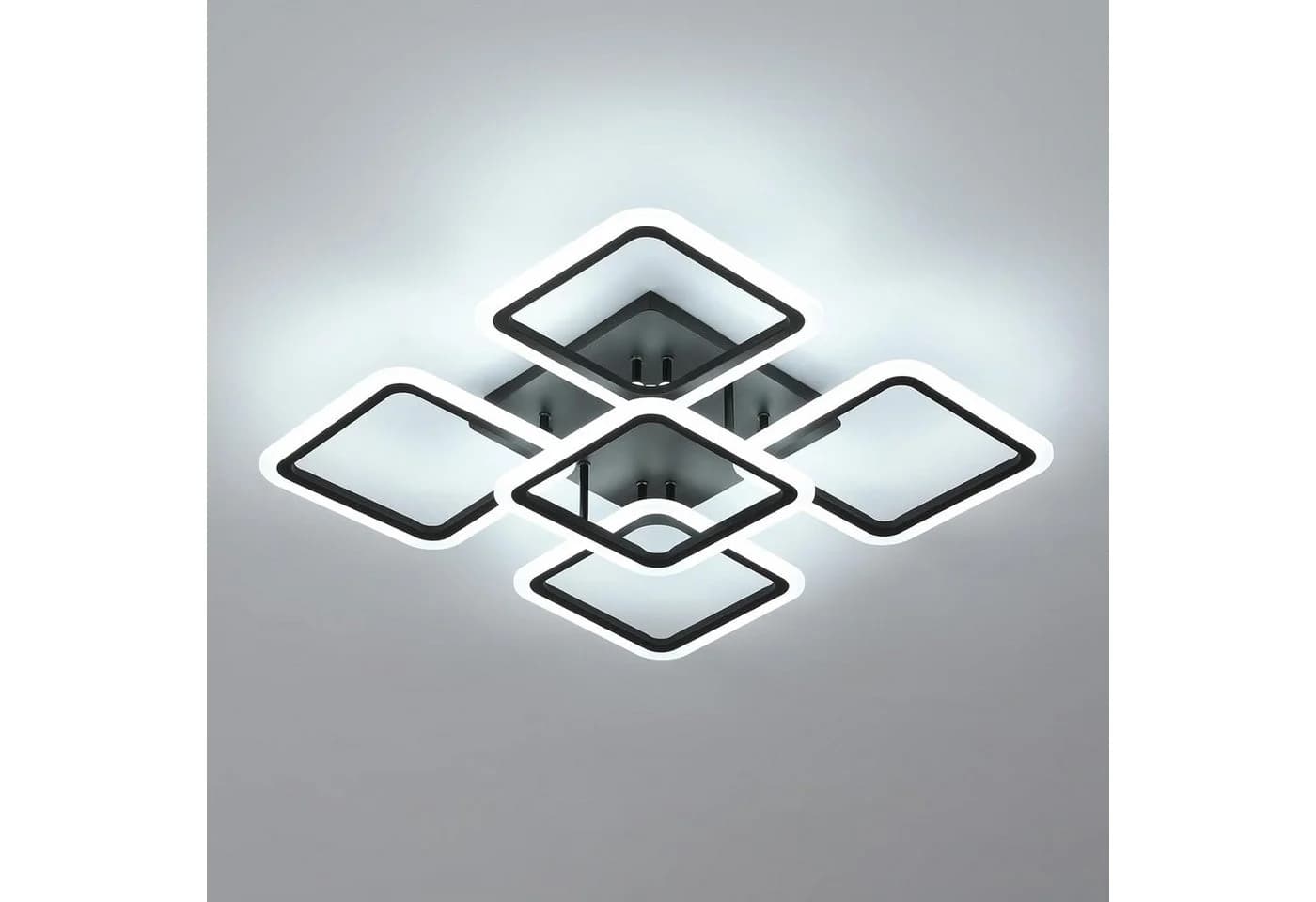 Riserva Schwarze Quadrat LED Deckenleuchte 61W 6500K