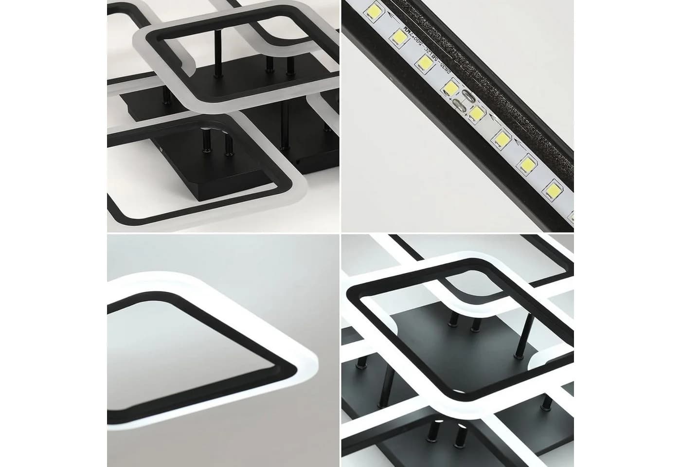 Riserva Schwarze Quadrat LED Deckenleuchte 61W 6500K - Bild 5