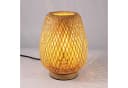 Riserva Tischlampe Rattan Holz E27 mit Schalter Bild 2