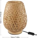 Riserva Tischlampe Rattan Holz E27 mit Schalter Bild 5