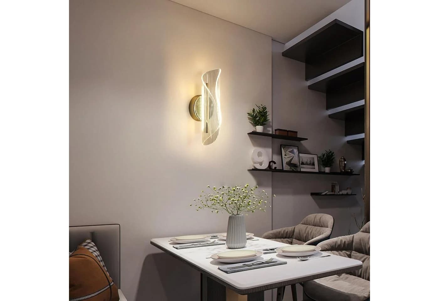 Riserva Wandleuchte LED Modern 16W 3-Stufen Farbtemperatur Gold