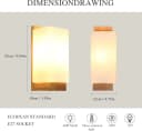 Riserva Wandleuchte Skandinavisch Holz Glas 3-Stufen Licht E27 Bild 4