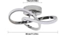 Riserva LED Deckenleuchte Chrom 30W 6500K Modernes 3-Ring Design Bild 1