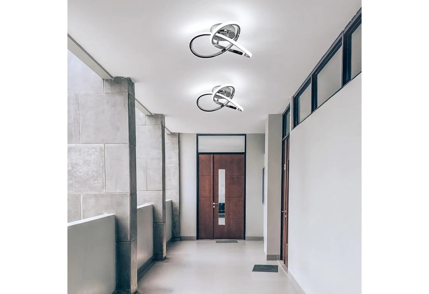 Riserva LED Deckenleuchte Chrom 30W 6500K Modernes 3-Ring Design - Bild 5