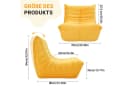 ToteBox Loungesofa Wildleder Lesesessel XXL Gelb Bild 5