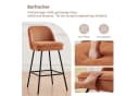 JYMTOM Barhocker Aragon Orange mit Federkern und Metallbeinen Bild 5
