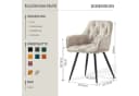 JYMTOM Esszimmerstuhl 6er Set Beige Leinen Metallbeine Bild 1
