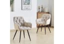 JYMTOM Esszimmerstuhl 6er Set Beige Leinen Metallbeine Bild 5