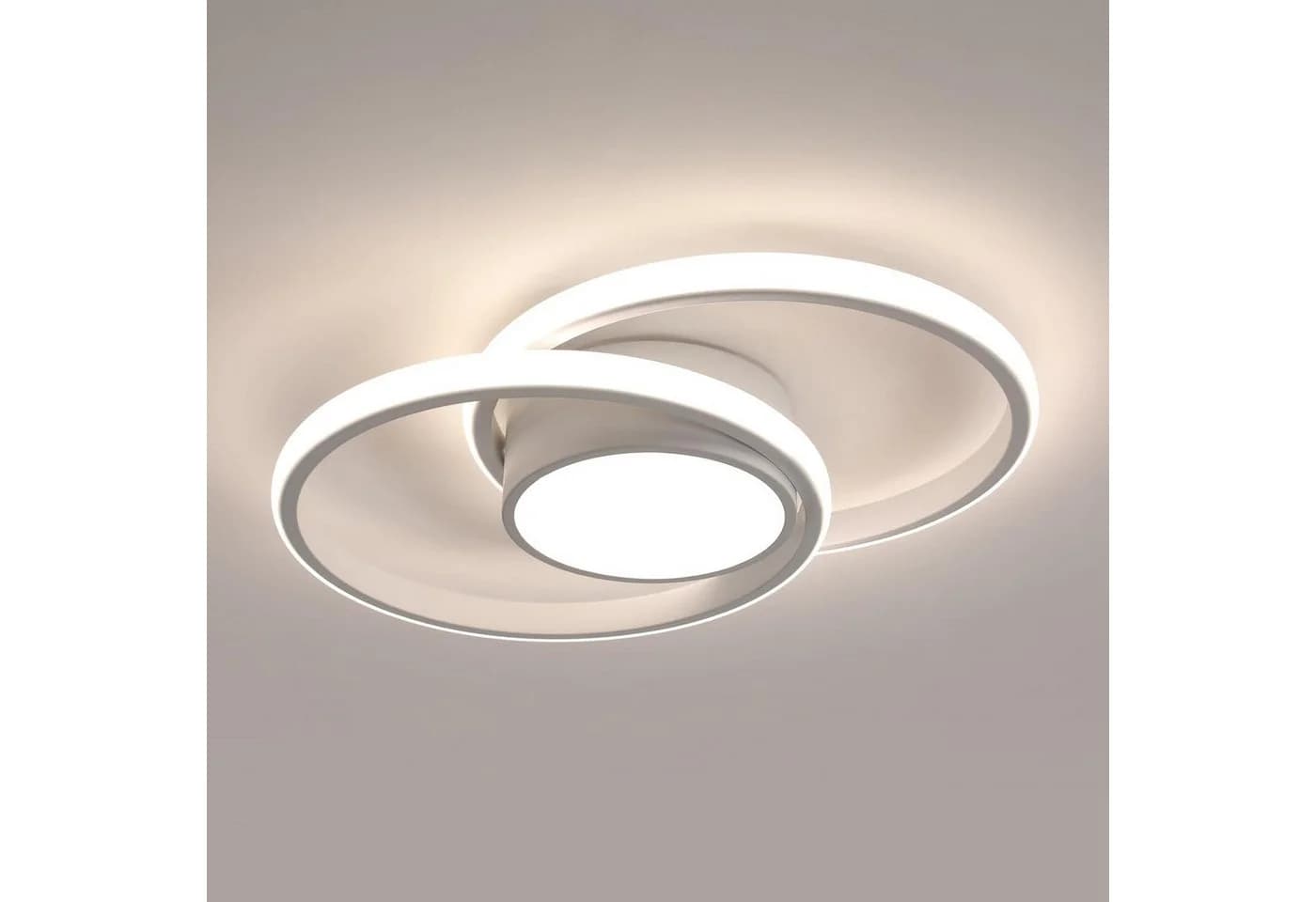 Riserva LED Deckenleuchte Weiß 42W 4500K Doppelring modern - Bild 2