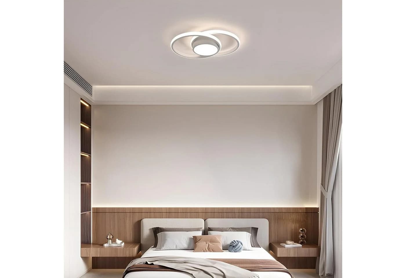 Riserva LED Deckenleuchte Weiß 42W 4500K Doppelring modern - Bild 3