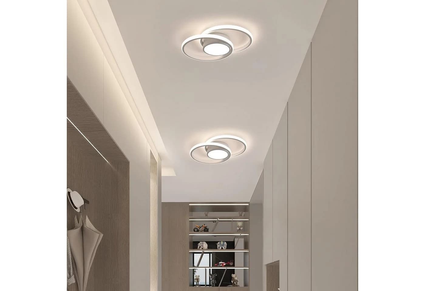 Riserva LED Deckenleuchte Weiß 42W 4500K Doppelring modern - Bild 4