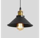 Riserva Hängeleuchte Retro Schwarz-Gold E27 Pendellampe Bild 2
