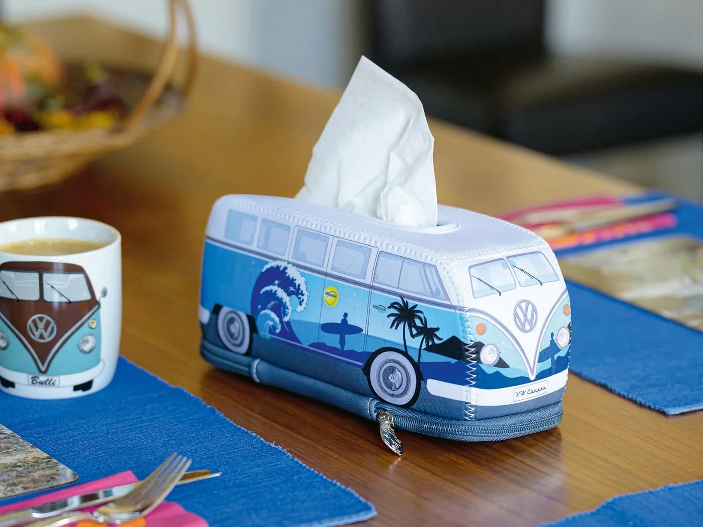 VW Collection by BRISA Papiertaschentuchspender Volkswagen Neopren Hellblau/Surf - Bild 5