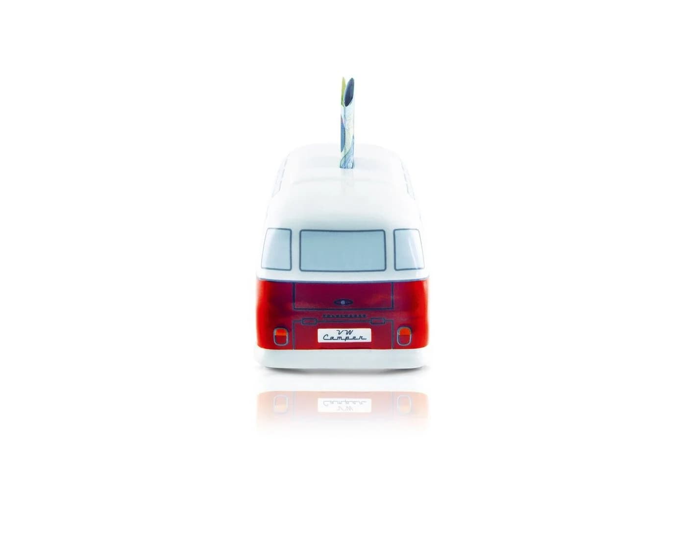 VW Collection by BRISA Spardose T1 Samba Bus Rot/Weiß Keramik