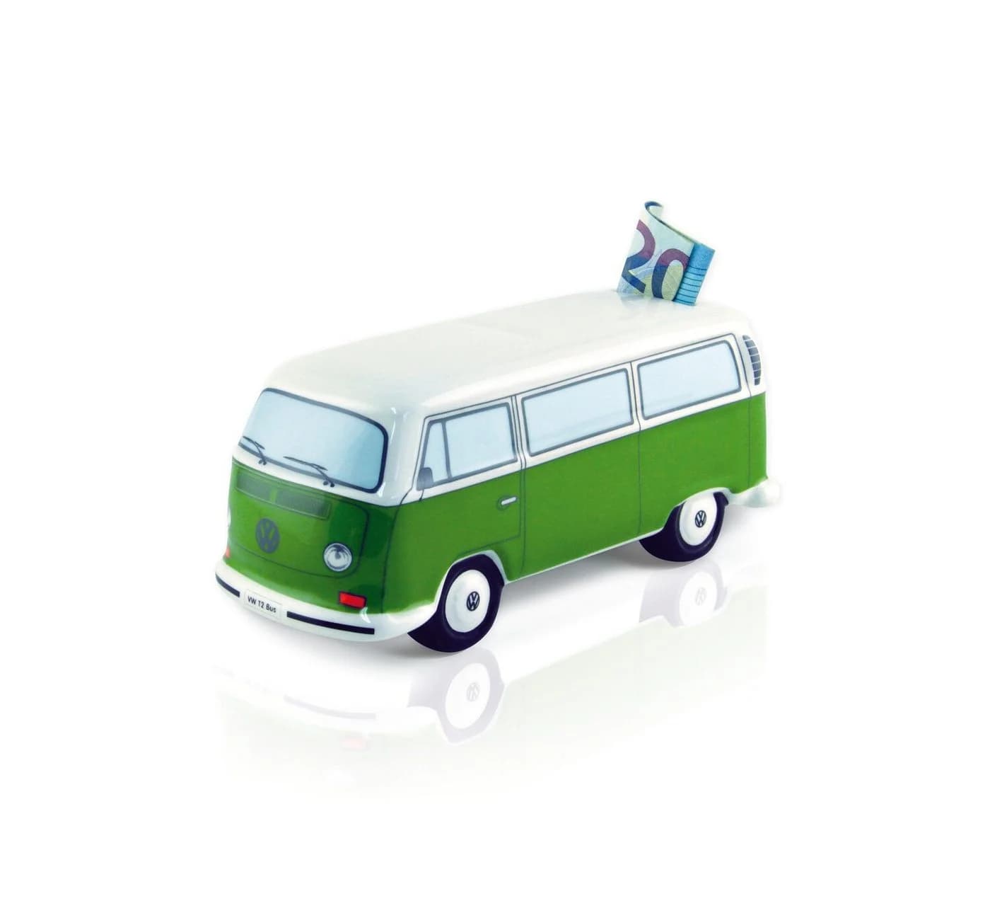 VW Collection by BRISA Spardose T2 Bulli Bus Grün/Weiß Keramik - Bild 2