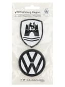 VW Collection by BRISA Softmagnet 2er Set VW Logo & Wolfsburg Wappen Retro Bild 4