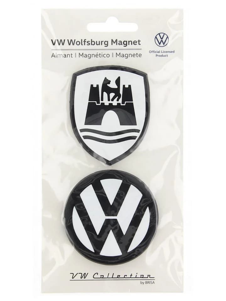 VW Collection by BRISA Softmagnet 2er Set VW Logo & Wolfsburg Wappen Retro - Bild 4