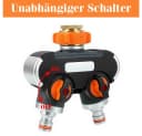 OSTWOLKE Bewässerungsventil 2/4Wege Wasserverteiler für 1/2" 3/4" Gartenschlauch Ventil Bild 1