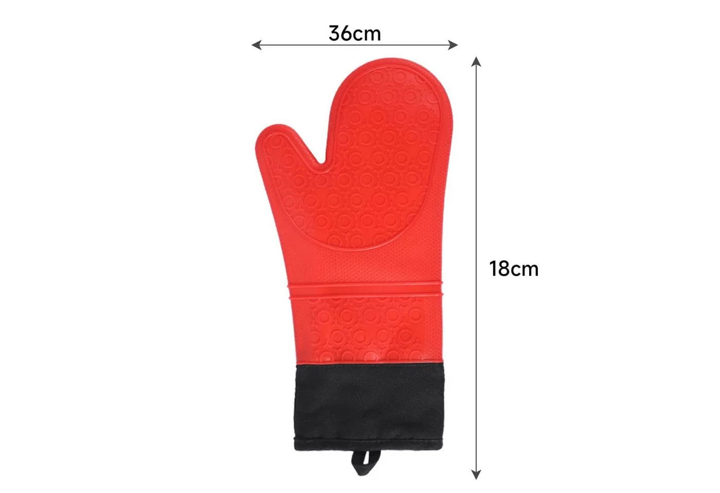 OSTWOLKE Topfhandschuhe Ofenhandschuhe Rot Silikon Non-Slip - Bild 3